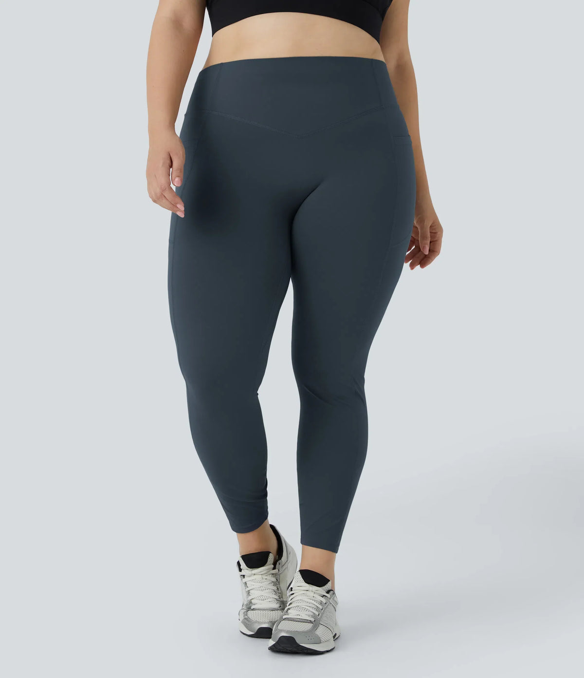High Waisted Tummy Control Shaping Leggings Plus Size A129