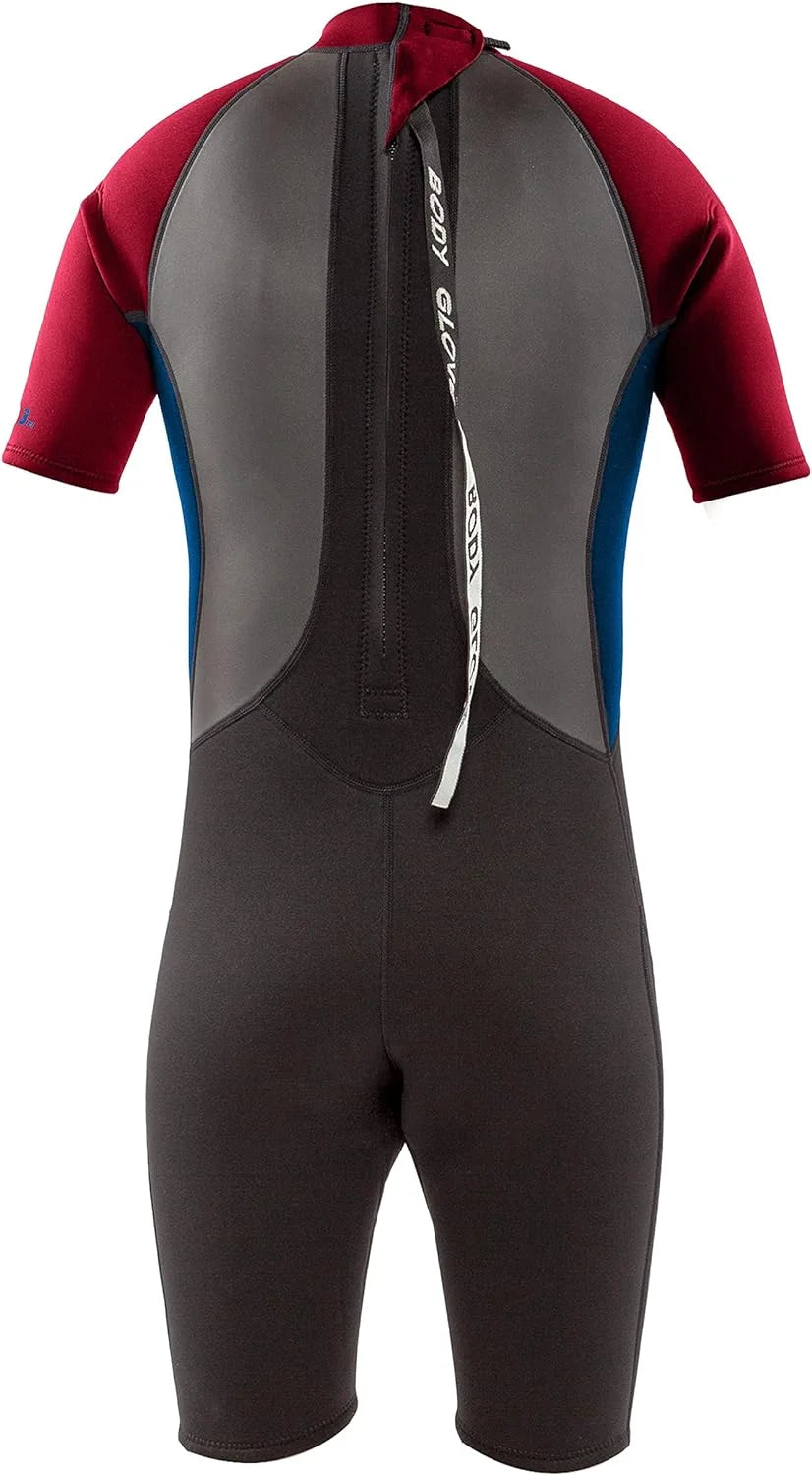 Red Youth Back Zip Short Sleeve Spring Suit Wet Suit C646740