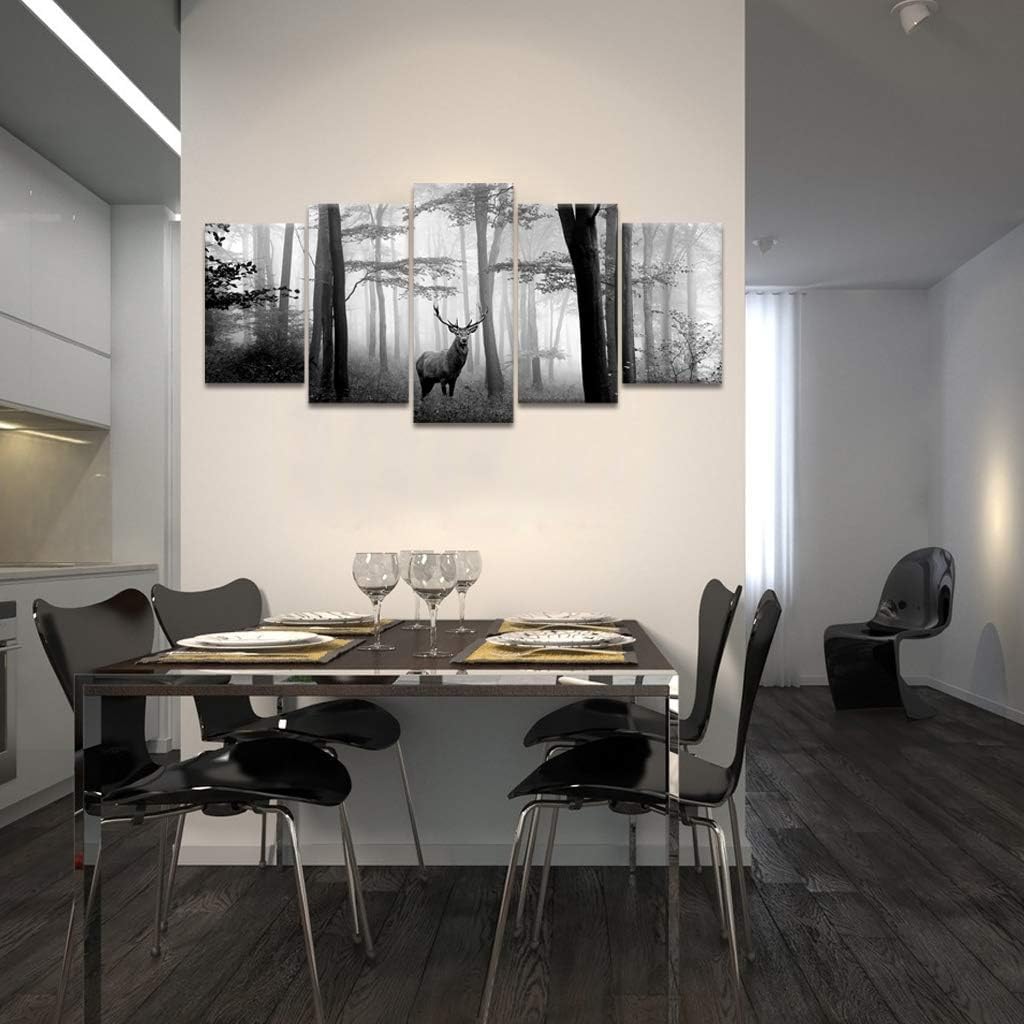 Black and White Deer Canvas Prints Artwork R28059