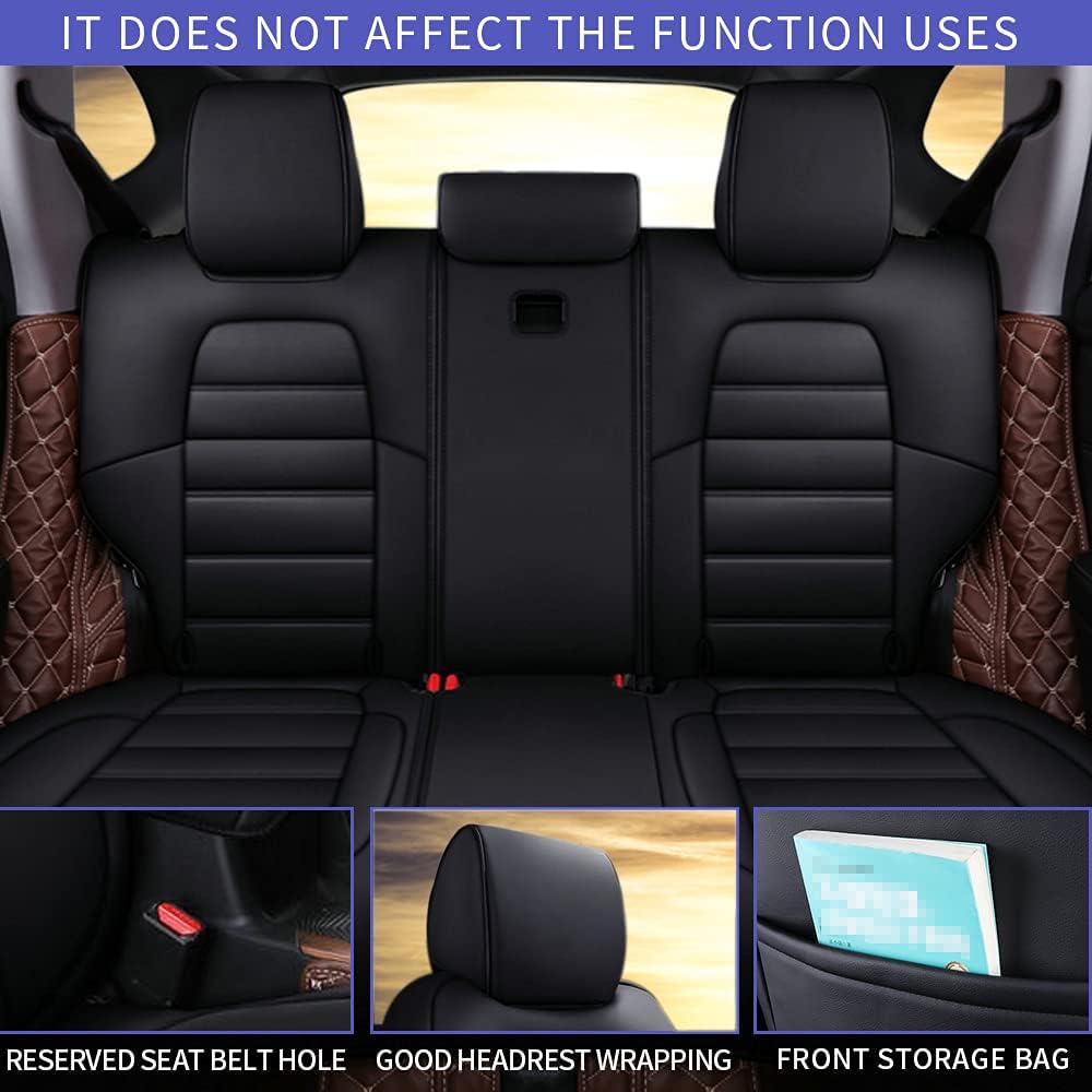 Faux Leather Waterproof Full Set Car Seat Covers P258