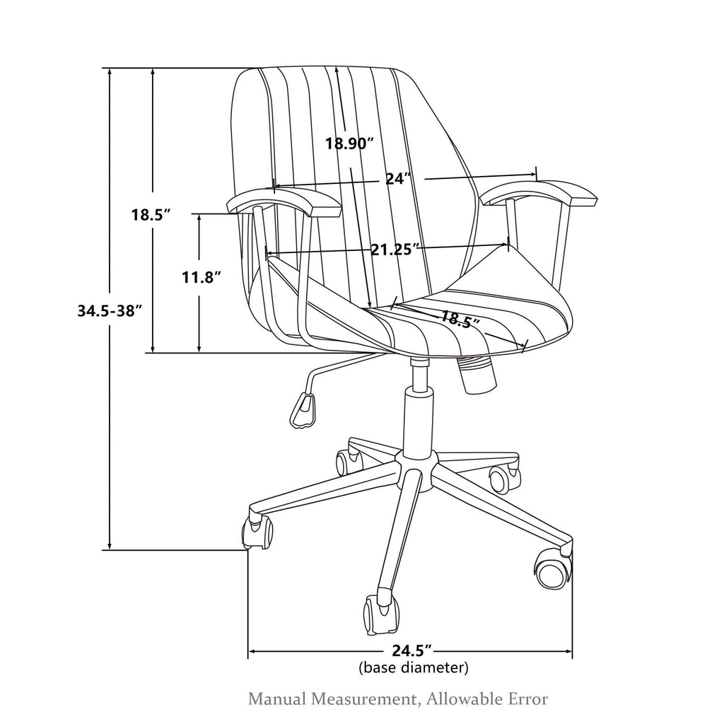 Cream Adjustable Swivel Desk Chair X265