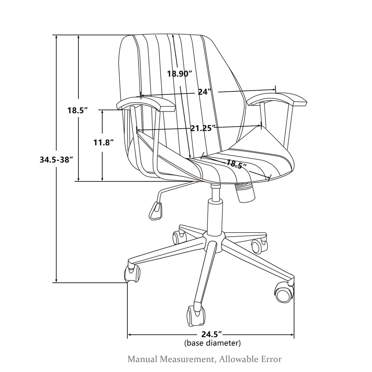 Cream Adjustable Swivel Desk Chair X265