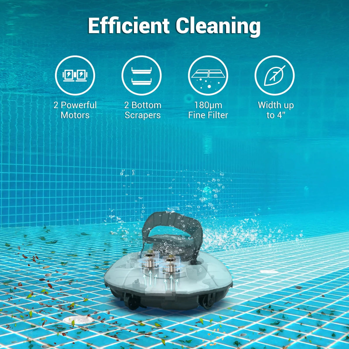 Cordless Robotic Pool Cleaner V1292