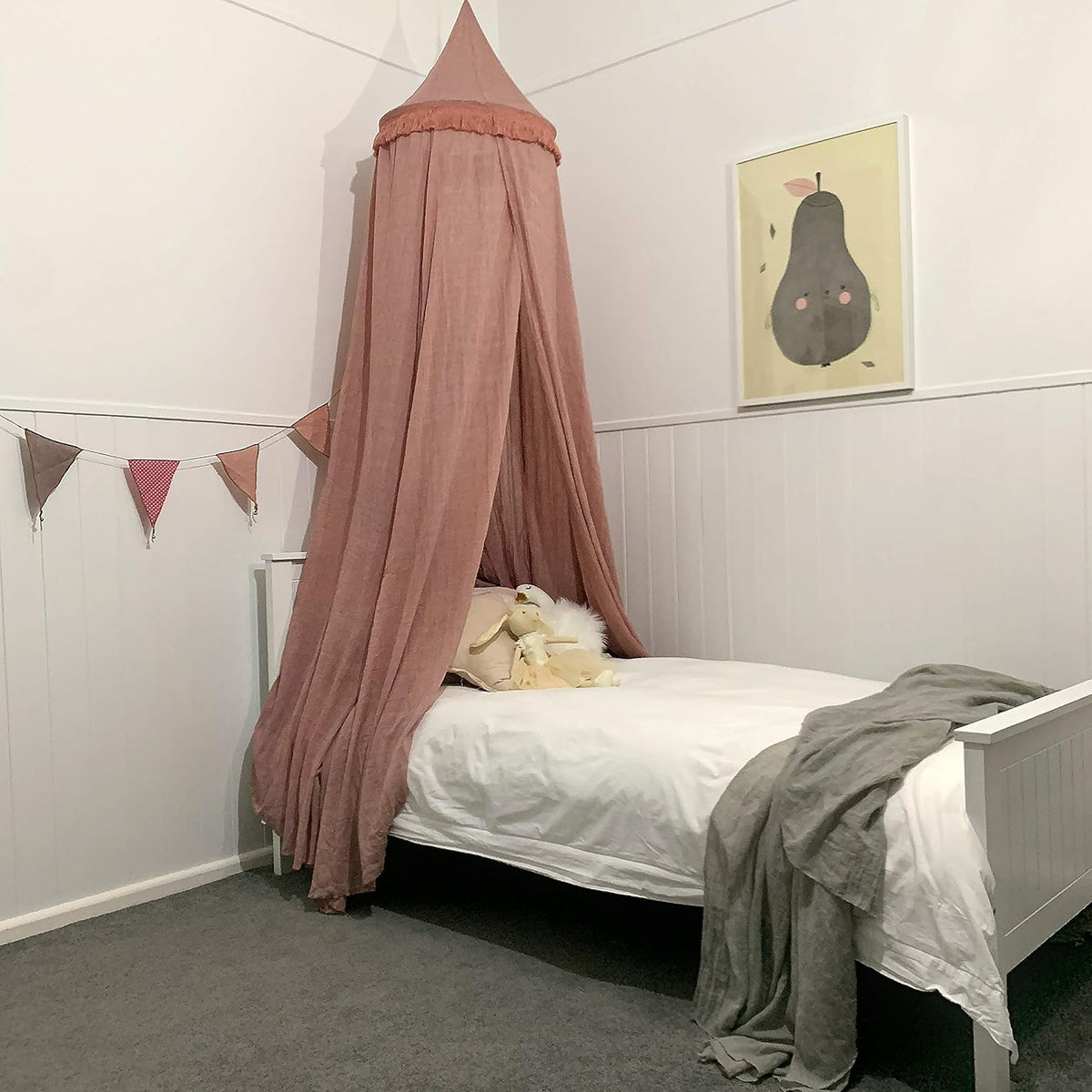 Dusty Pink Princess Canopy with Tassels H391069