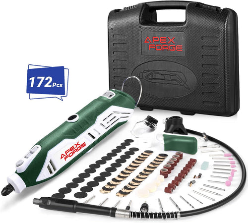 172 Accessories Rotary Tool Kit with Keyless Chuck and Flex Shaft T133
