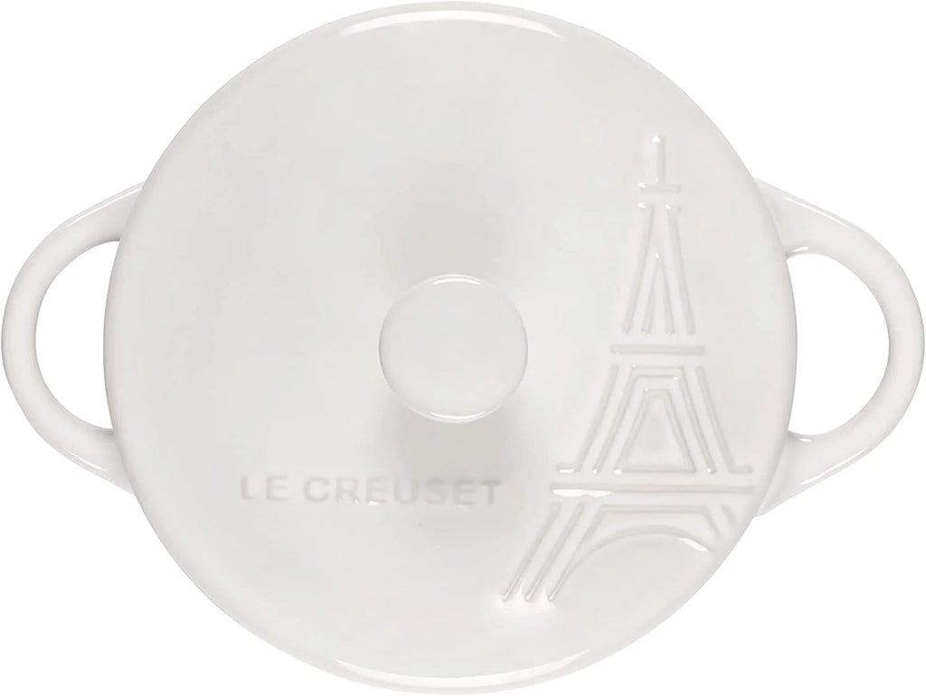 White 8 Ounce Stoneware Mini Round Cocotte R975243