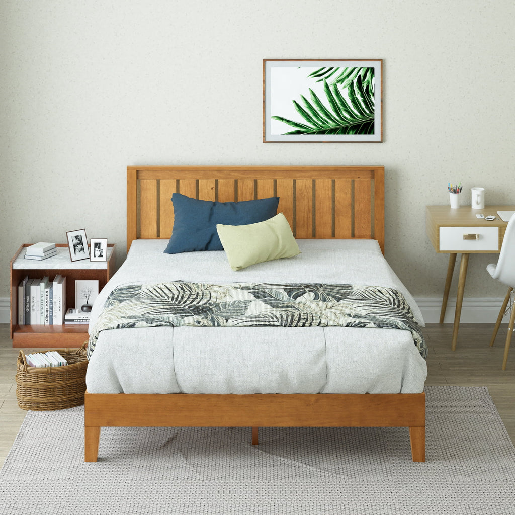 Queen Wood Platform Bed Frame with Headboard O926