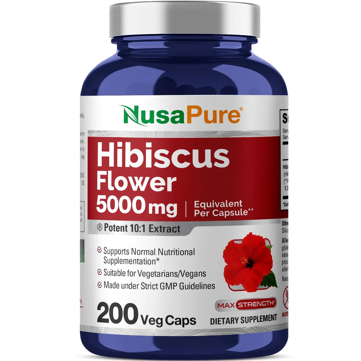 Hibiscus Flower 5000 mg 200 Vegetarian Caps Z665685
