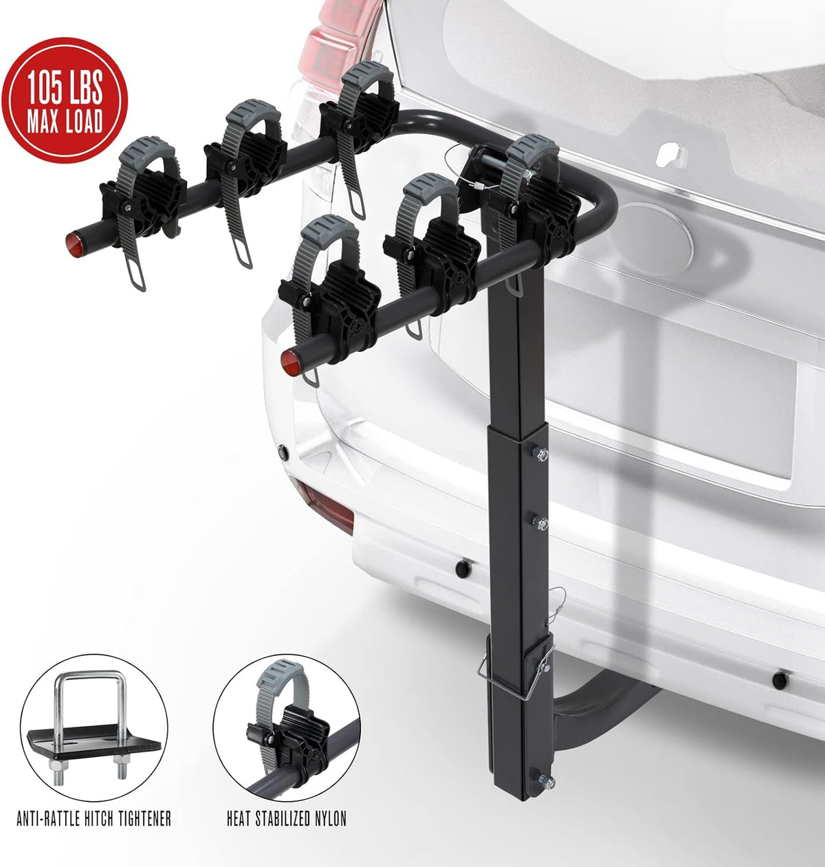 3-Bike Hitch Mount Bicycle Carrier Rack U562