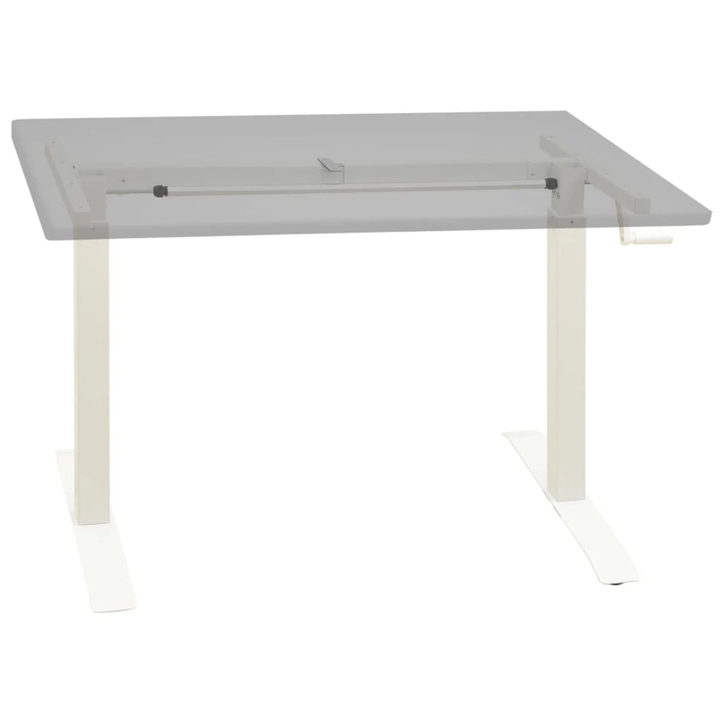 Manual Height Adjustable Standing Desk Frame White H683