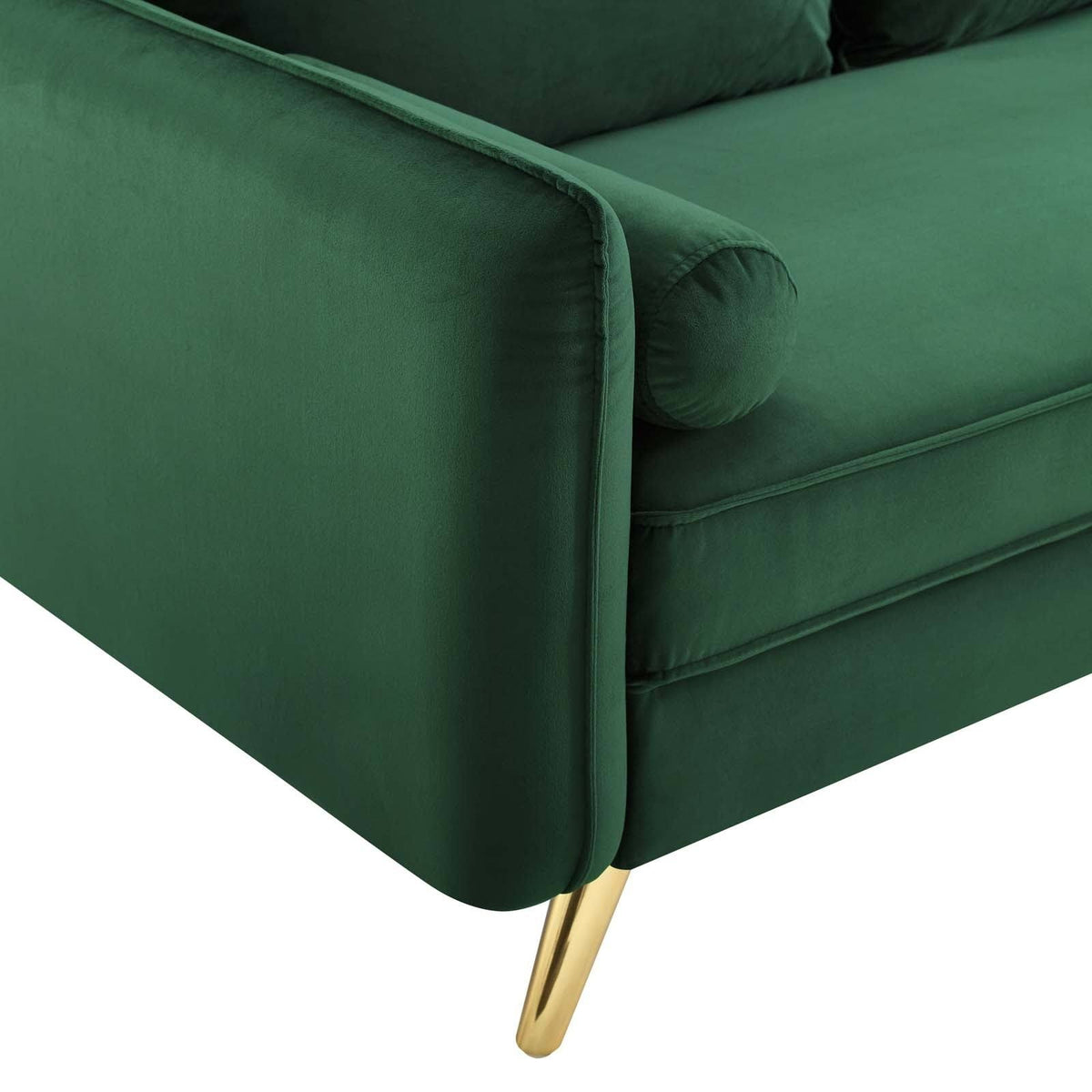 Navy Performance Velvet Sofa I659