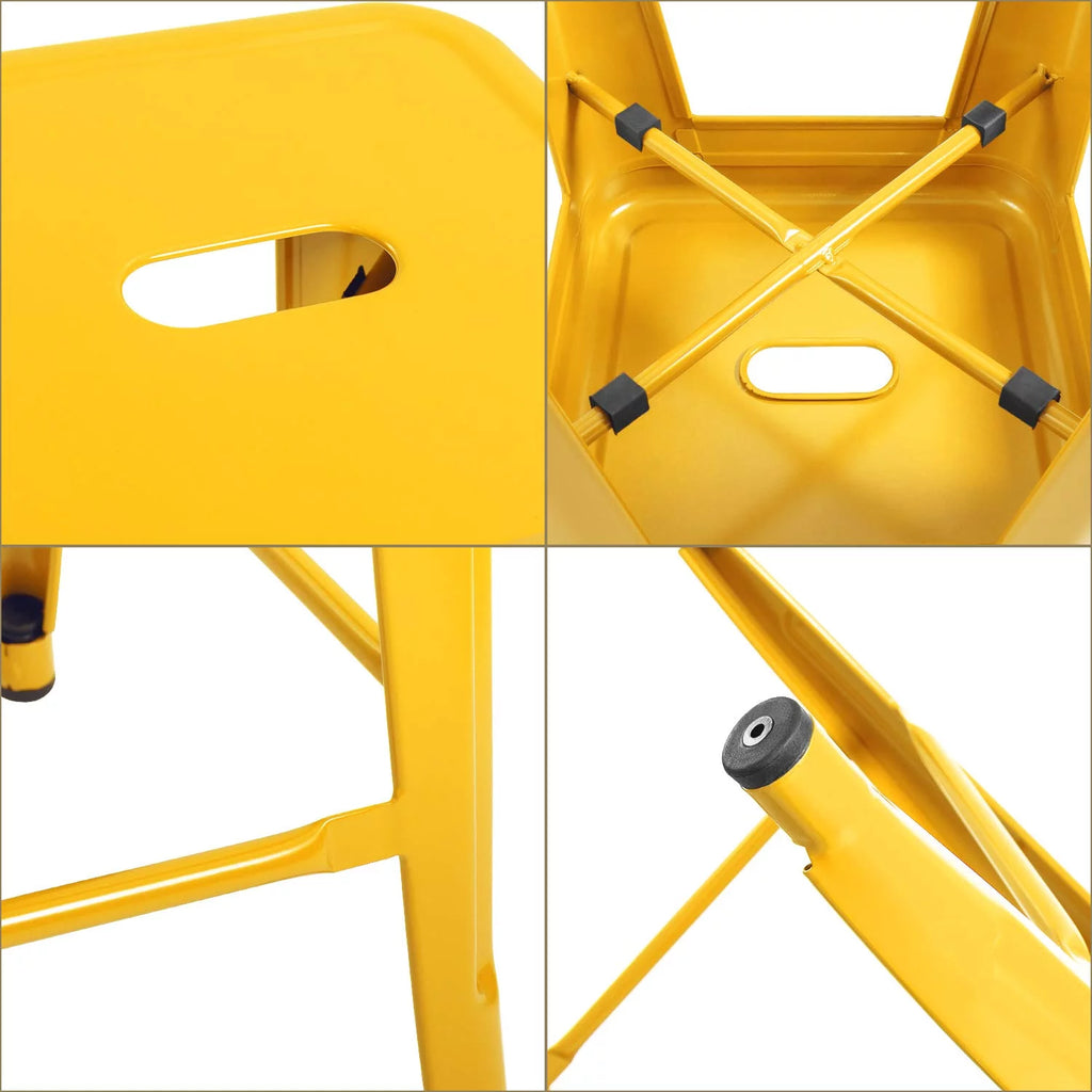 Yellow Metal Stackable Bar Stools R3289
