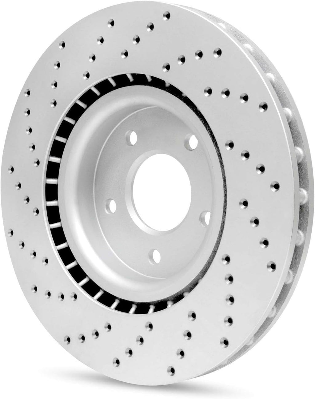 Carbon Series Cross Drilled Brake Rotors with Ceramic Brake Pads C24763