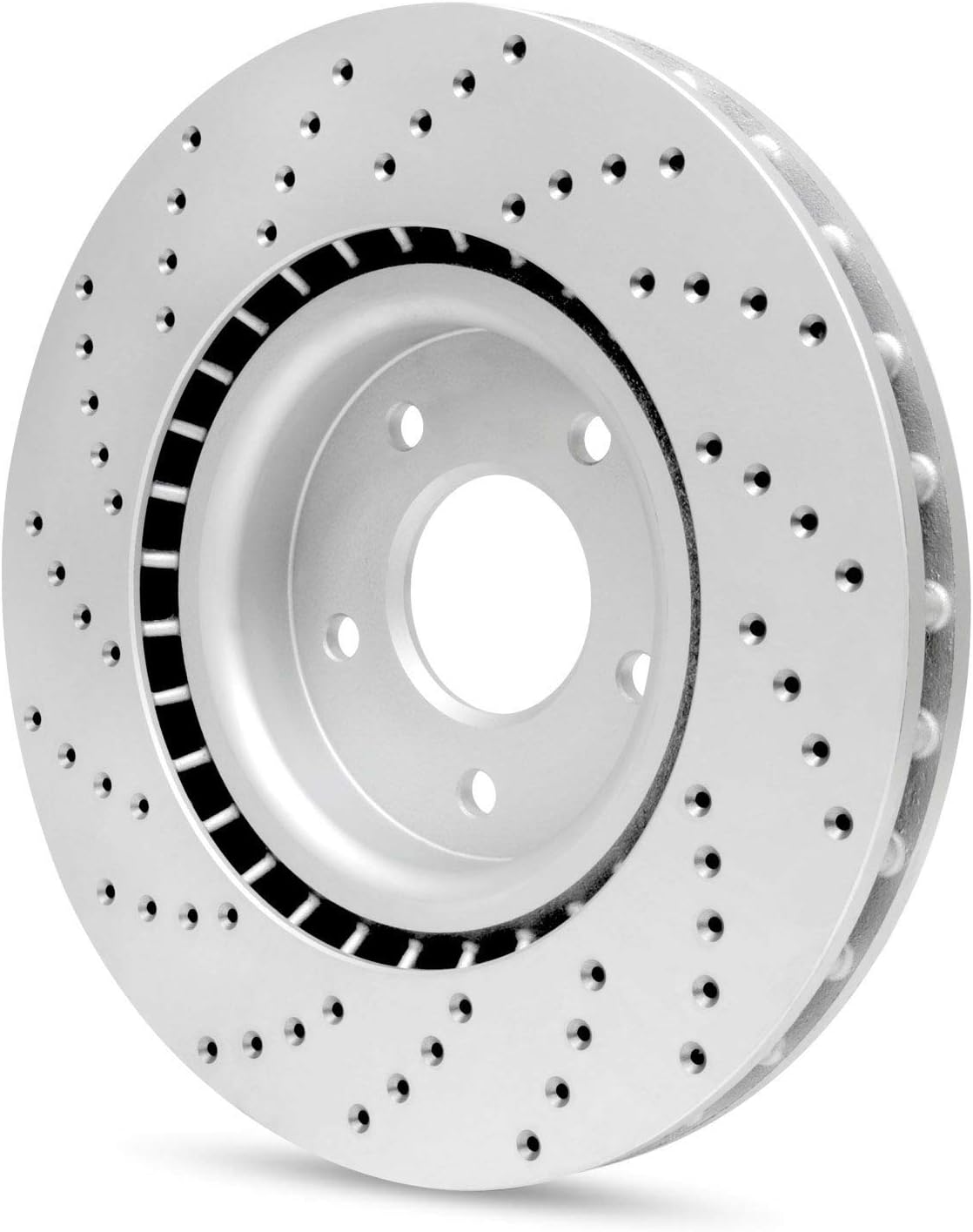 Carbon Series Cross Drilled Brake Rotors with Ceramic Brake Pads C24763
