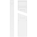 6x22W x 96x22H x 2x22P Flat Panel PVC Pilaster with Decorative Capital and Base (Pair) K411328