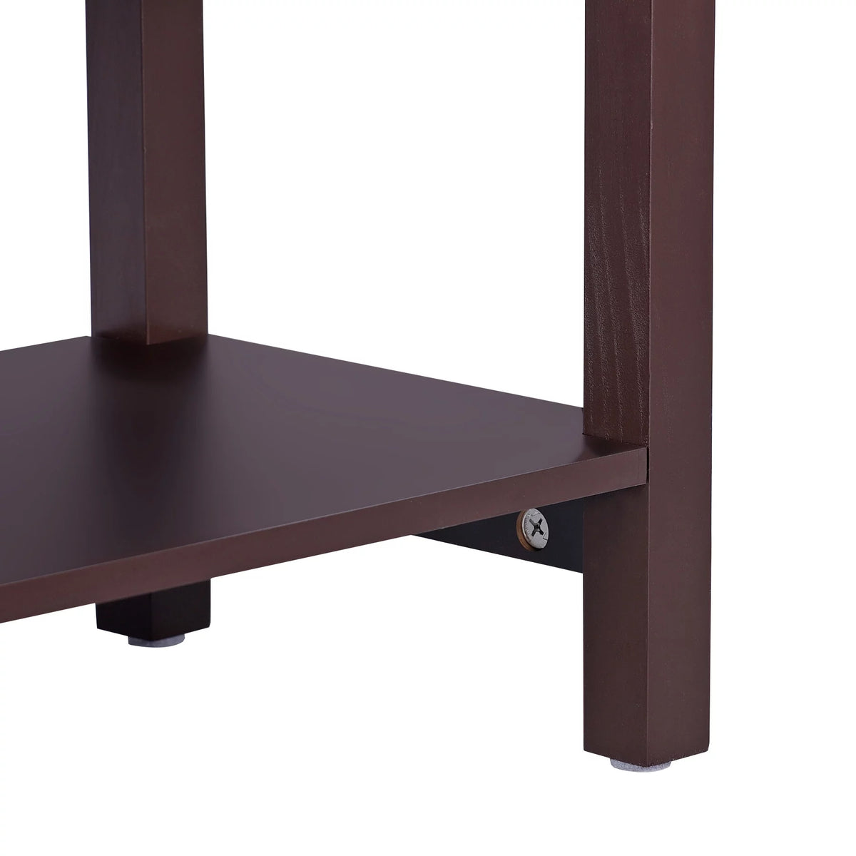 Set of 2 3-Tier Brown Side Table T10859