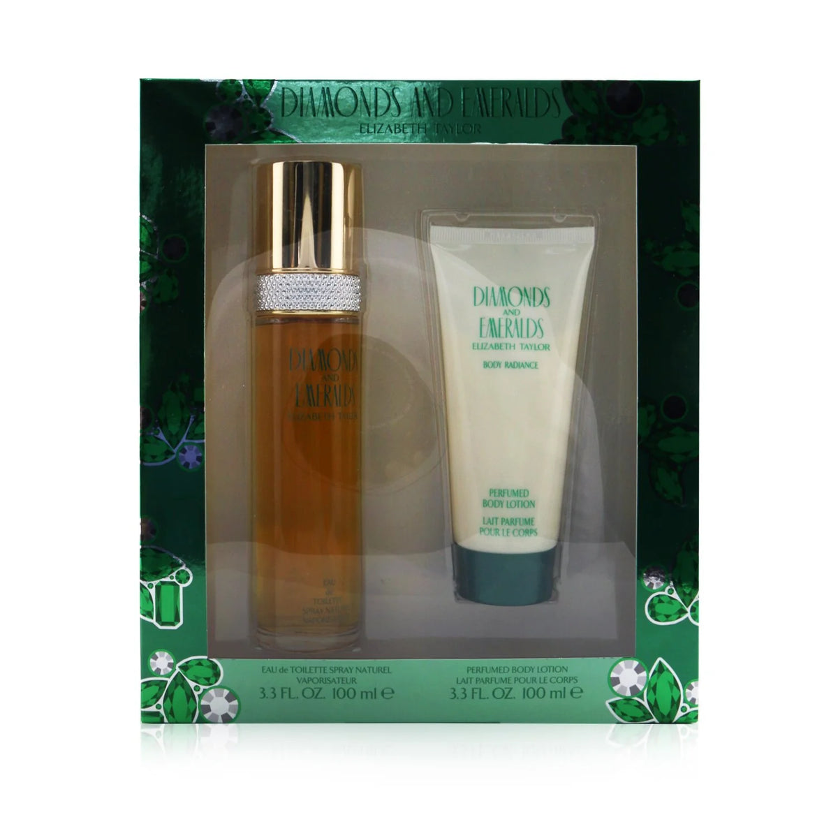 Diamond & Emerald Eau De Toilette Spray 100ml/3.3oz + Perfumed Body Lotion 100ml/3.3oz 2pcs Q128395