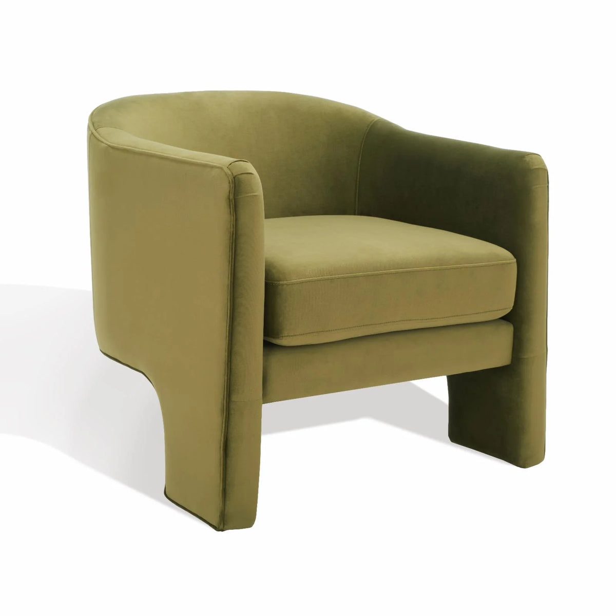 Olive Green Velvet Accent Chair E6872