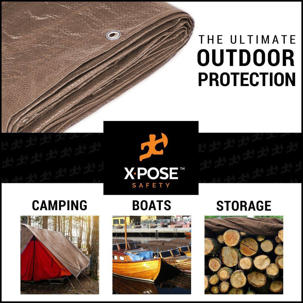 Brown Poly Tarps 20 x 40 - Case of 2 E7825