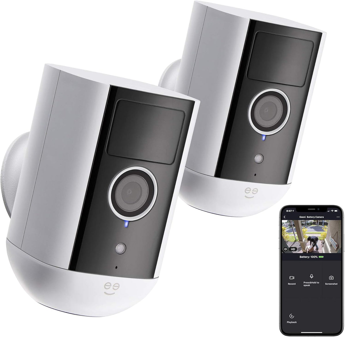 Wireless WiFi Security Camera, 1080P Night Vision, Motion Detection, 2-Way Audio P3756