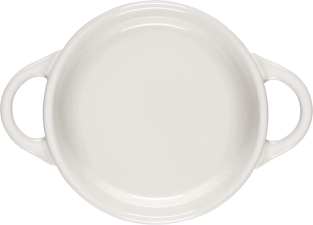 White 8 Ounce Stoneware Mini Round Cocotte R975243