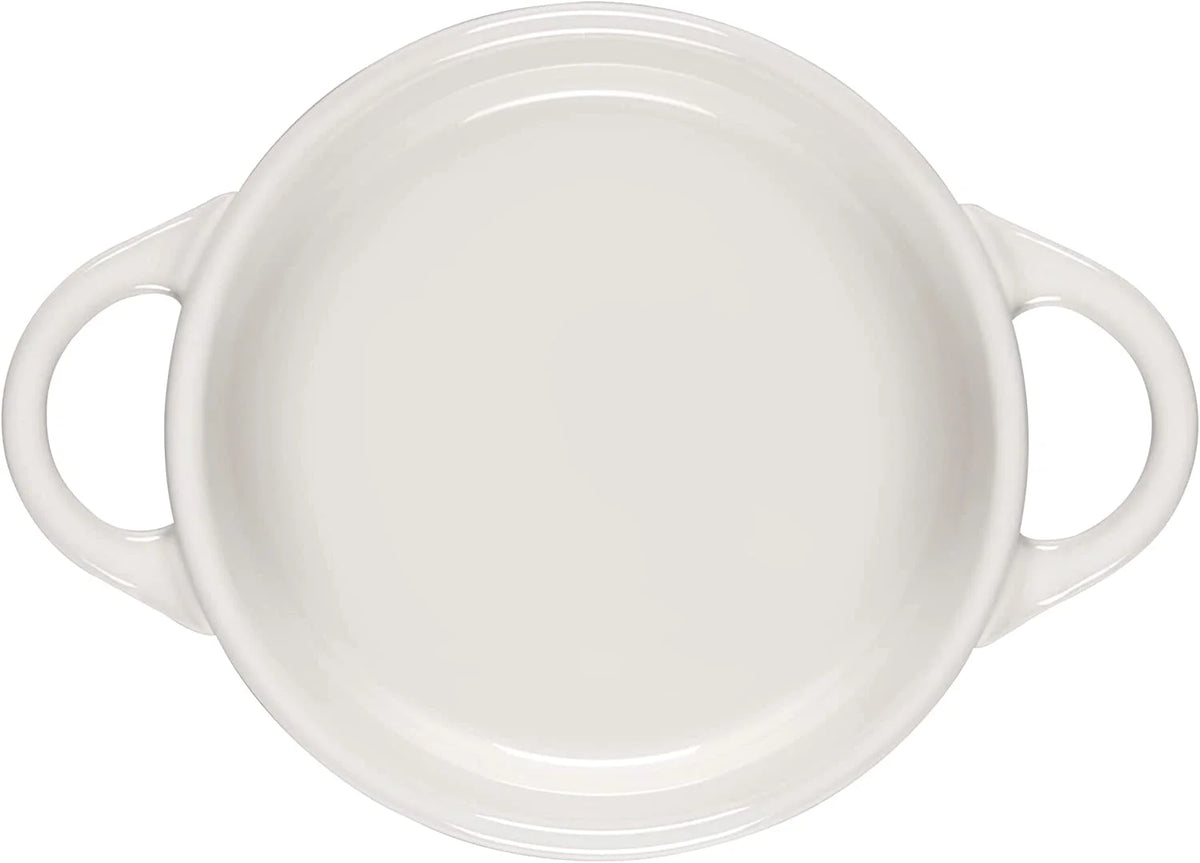 White 8 Ounce Stoneware Mini Round Cocotte R975243