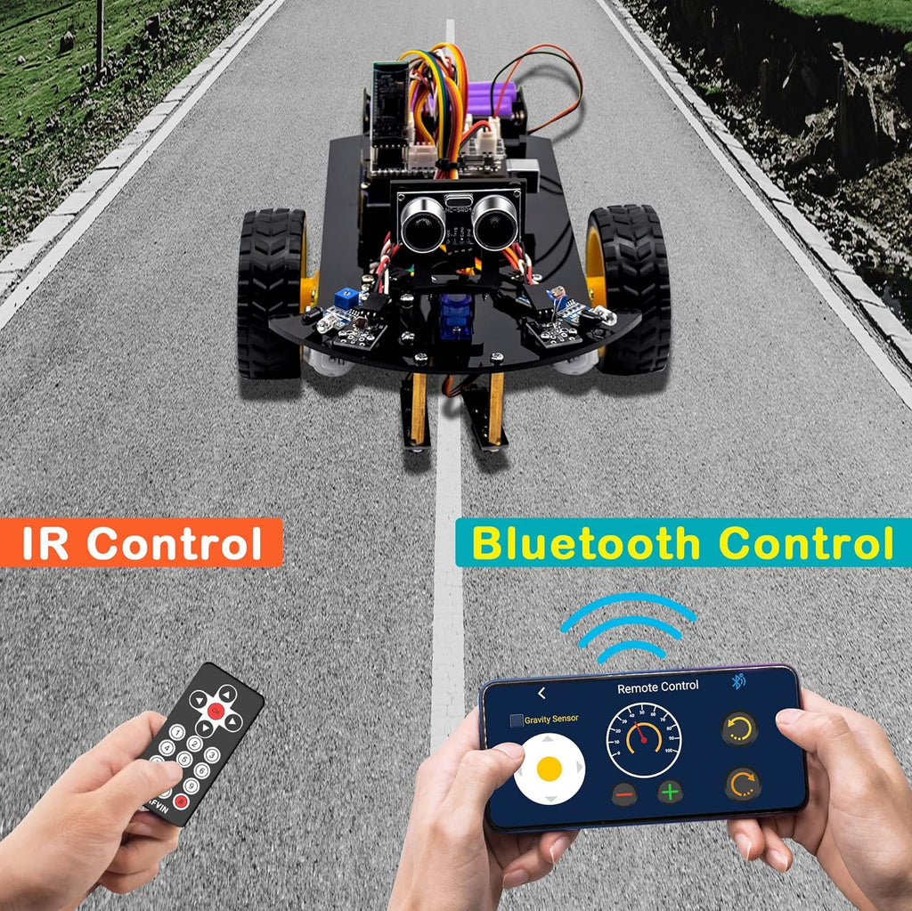 Smart Robot Car 2WD Chassis Kit V2 with Ultrasonic Module G653
