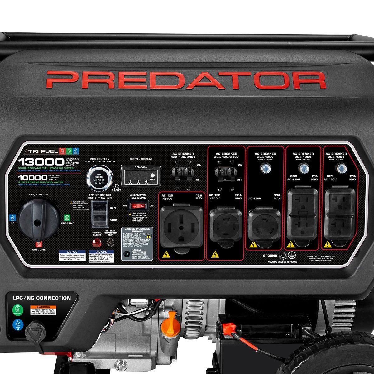 13,000 Watt Tri-Fuel Portable Generator with Remote Start K4205