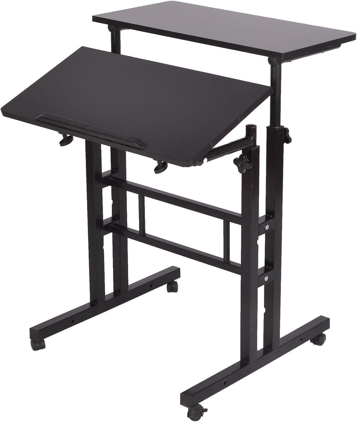 Black Sit and Stand Desk Pack of 2 H515324
