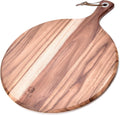 Acacia Wood Pizza Peel Cutting Board Cheese Paddle Board Bread and Crackers Platter with Handle 16 x 12 x 0.5 Inch Pack of 2 R388985