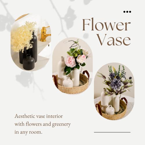 White Ceramic Vase Set of 3 D16567
