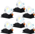 6 Pack 6 Inch Ultra Thin LED Recessed Ceiling Lights, 3000K Warm White, Dimmable 14W, 850 LM U219222