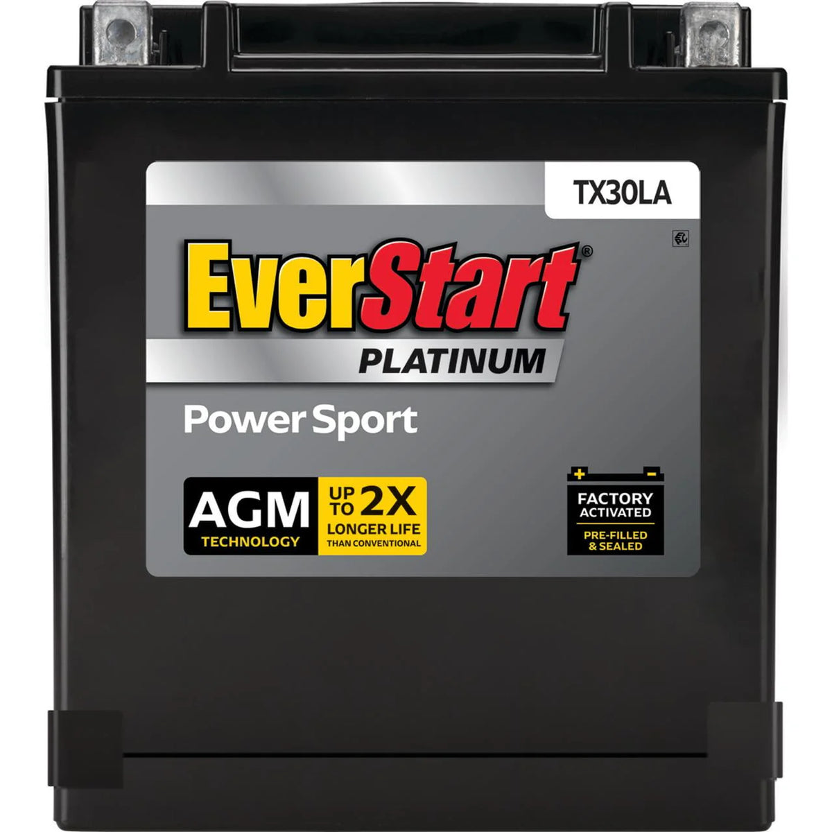 Premium BOXED AGM PowerSport Battery, Group Size TX30LA 12Volt, 385 CCA W61717