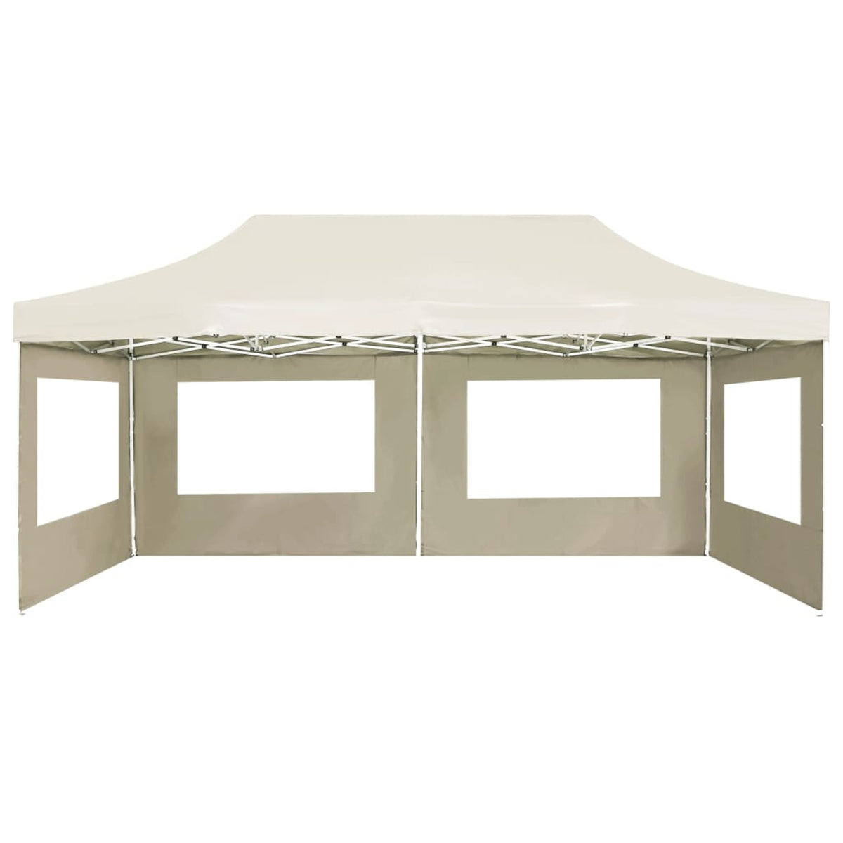 Cream Aluminium Folding Party Tent with Walls F930