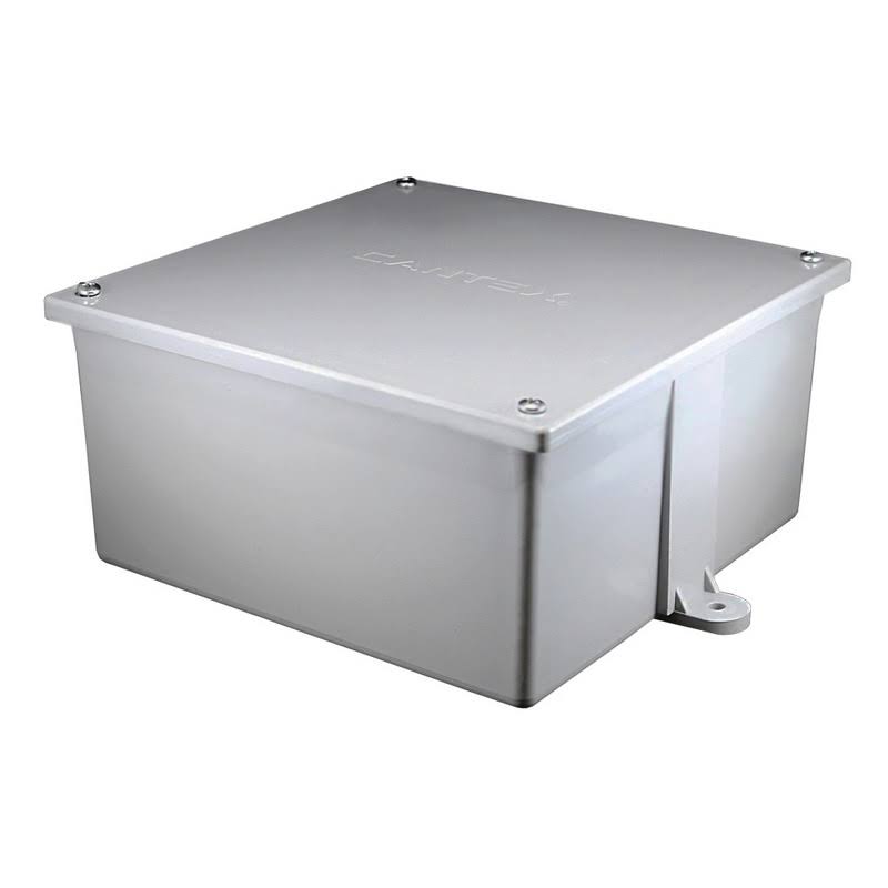 Rigid PVC Junction Box, Gray, Surface Mount L409