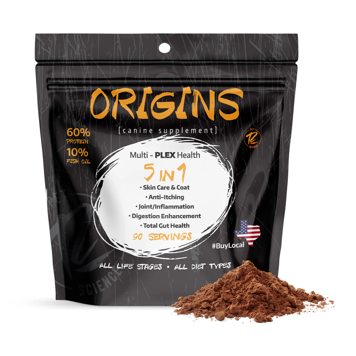 5-in-1 Dog Supplement Powdered Food Topper with Omega 3 Fish Oil 5 lbs H621