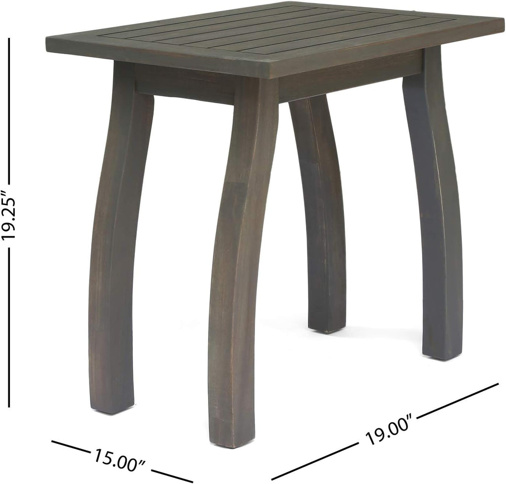 Gray Acacia Wood Accent Table A132062