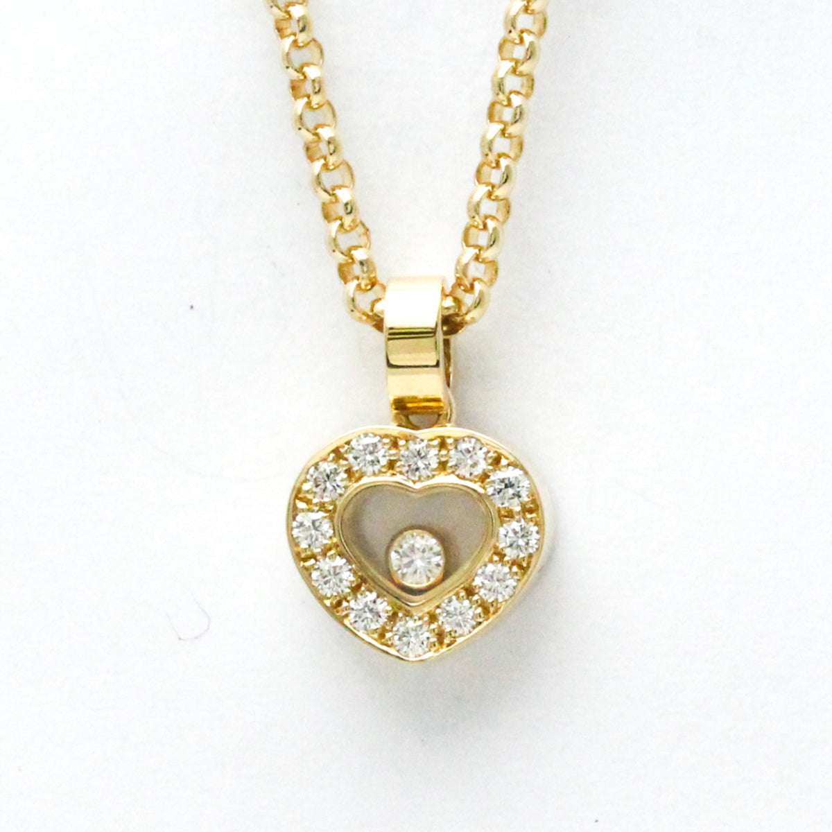 18K Yellow Gold Diamond Pendant Necklace T535671