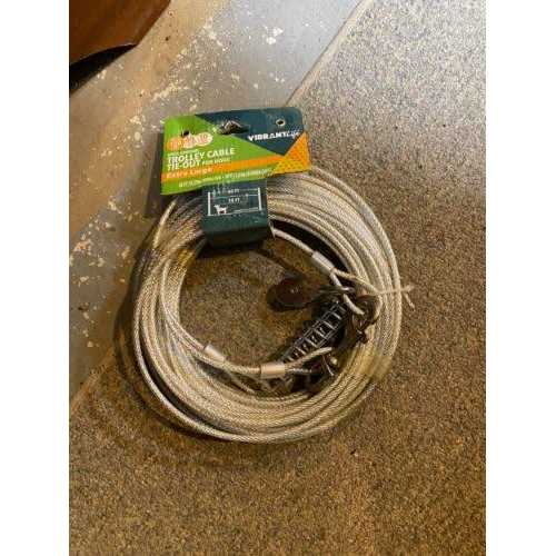 Vinyl-Covered Trolley Cable Tie-Out for Dogs I8624