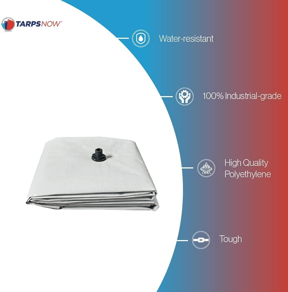 Roof Leak Diverter Kit, Waterproof Tarp, White (7'x7') L410