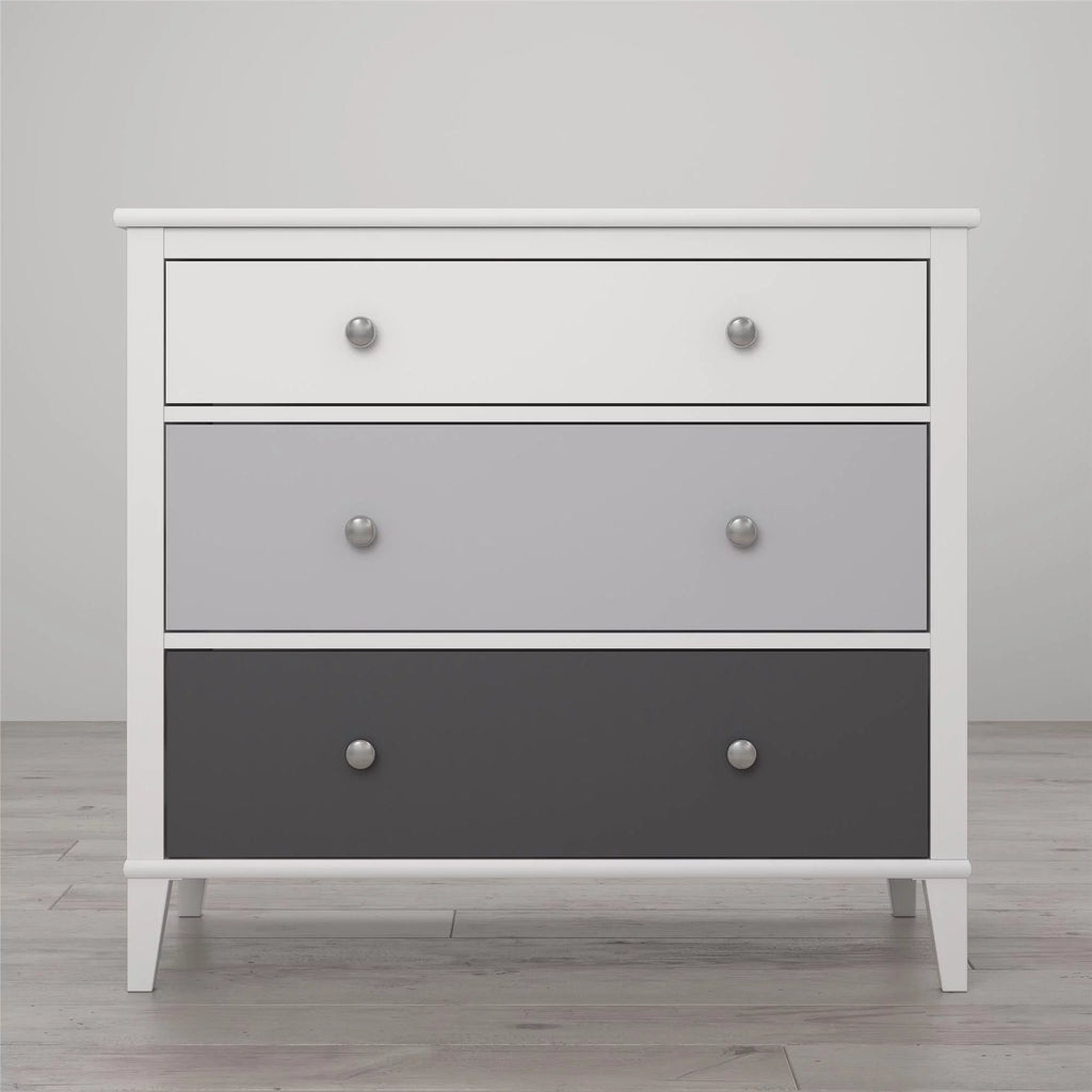White 3 Drawer Dresser P43376