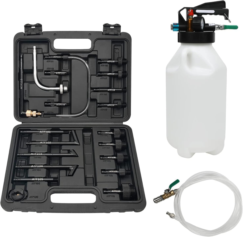 8L Pneumatic Transmission Fluid Pump with 20 PCS Filling Adapters X519