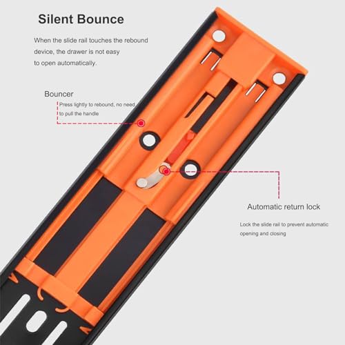 Drawer Slides 1 Pair 20 Inch Side Mount Ball Bearing Full Extension S970
