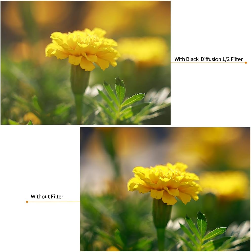77mm Black Diffusion 1/2 Filter with 28 Multi-Layer Coatings A31576