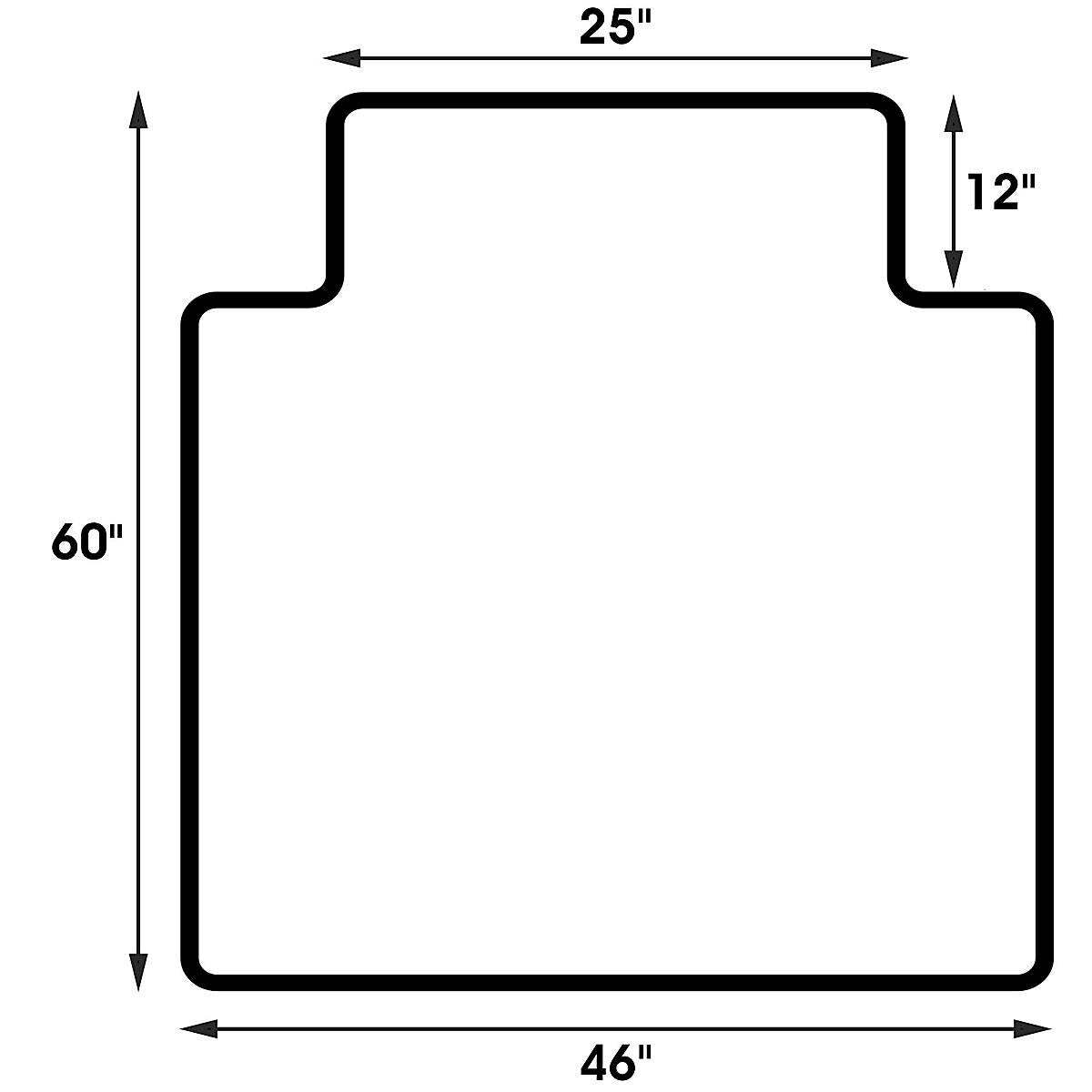 Carpet Chair Mat with Lip - 46 x 60 P726