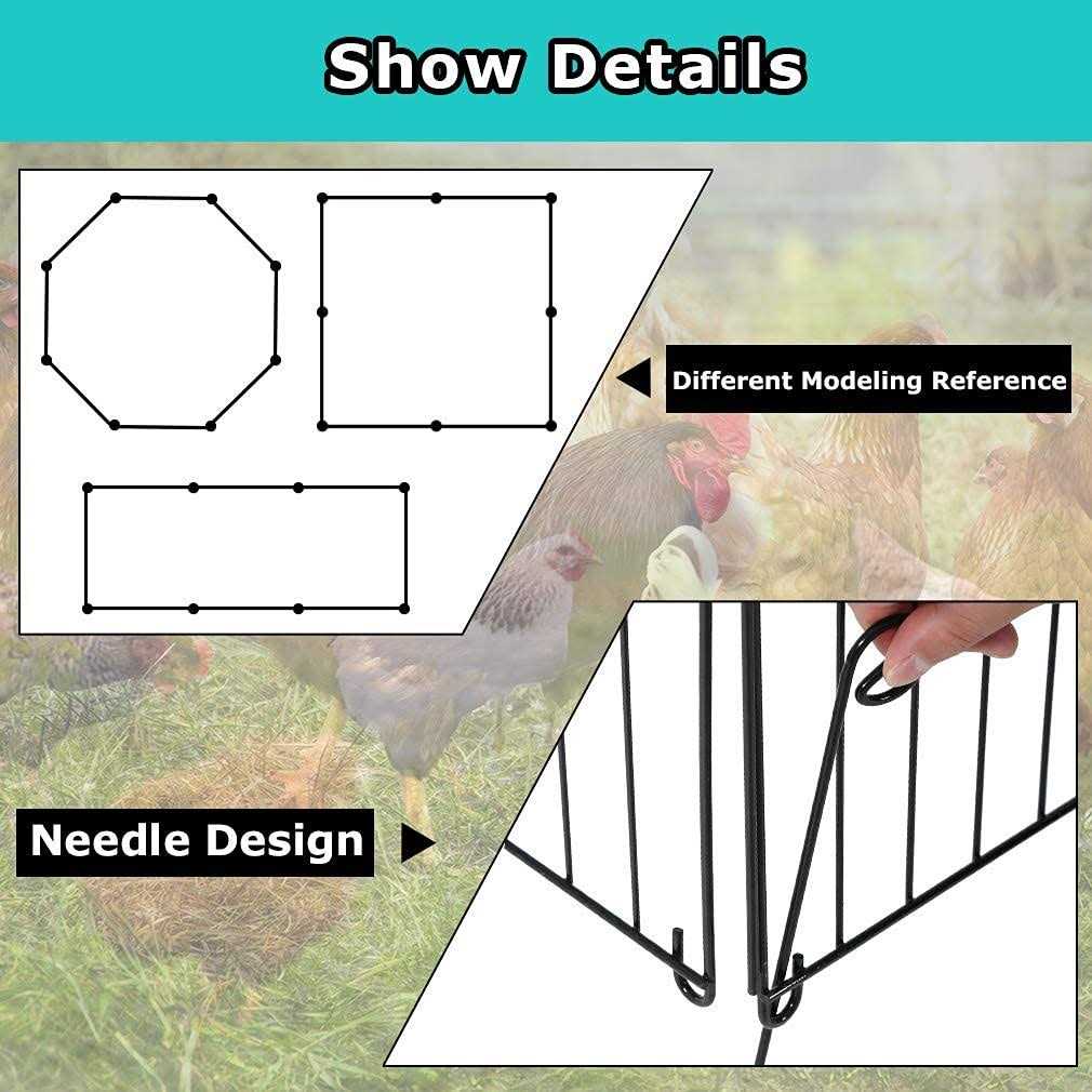 Large Metal Chicken Coop with Door & Cover D761315