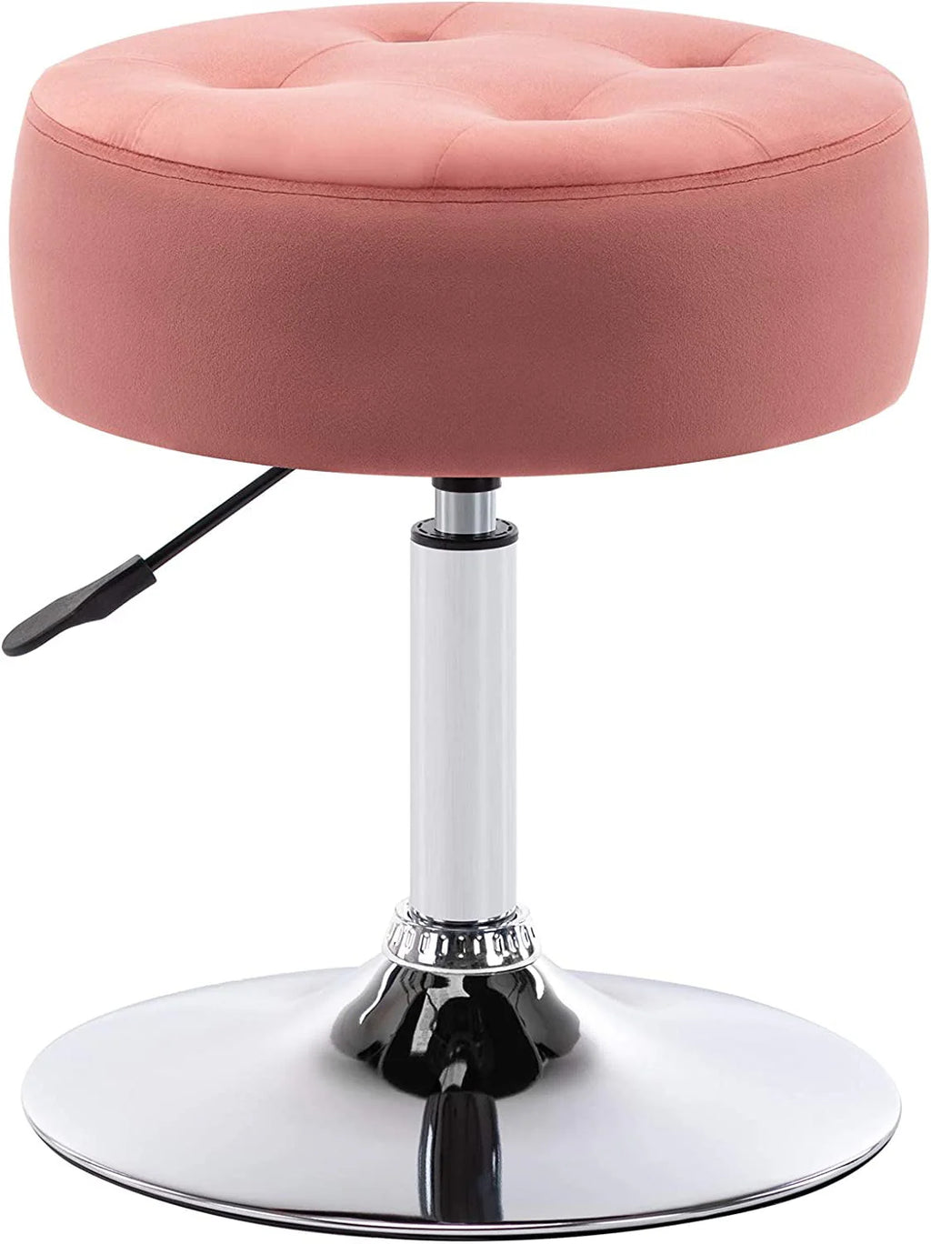 White Swivel PU Leather Vanity Stool V467