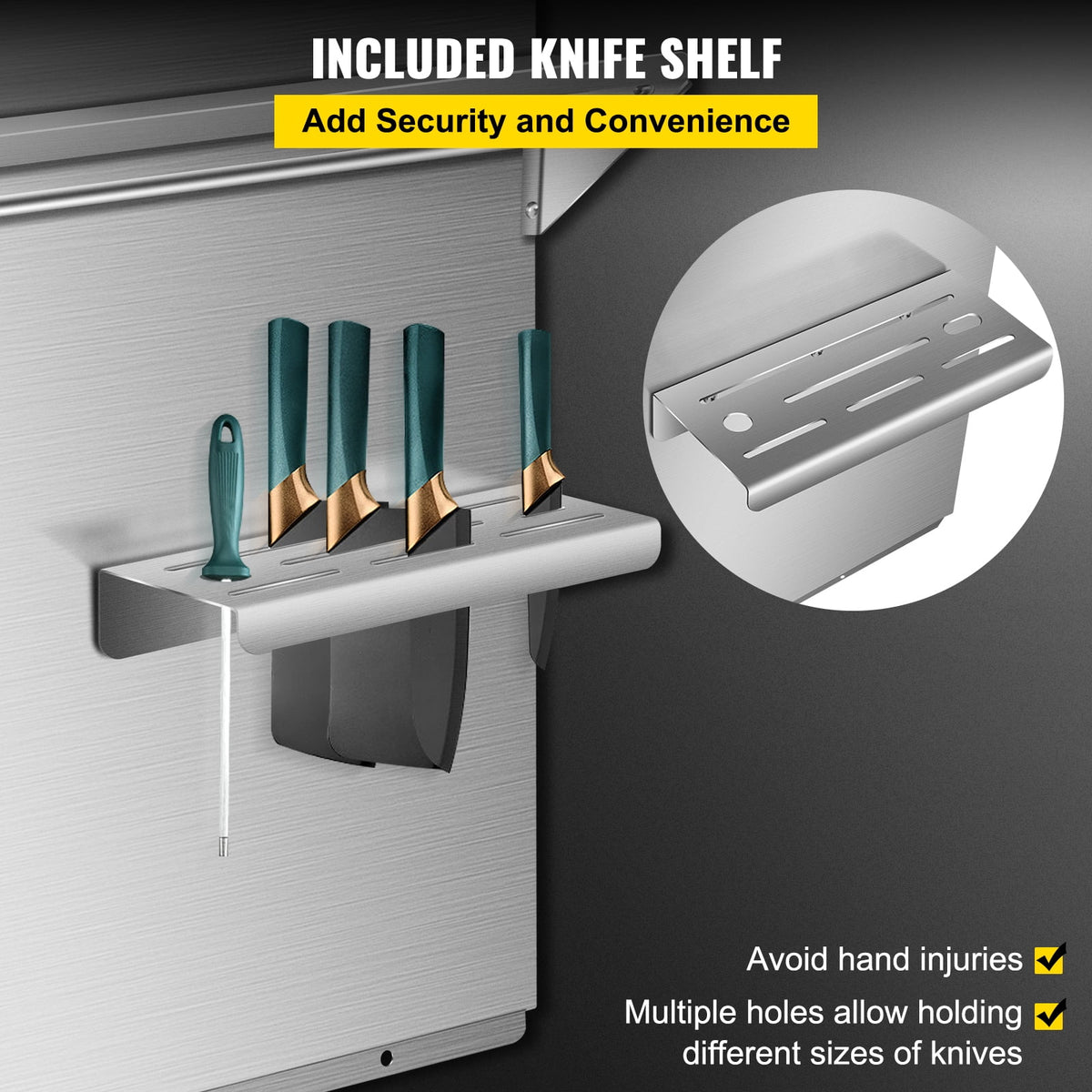 Stainless Steel Range Backsplash with Shelf R788579