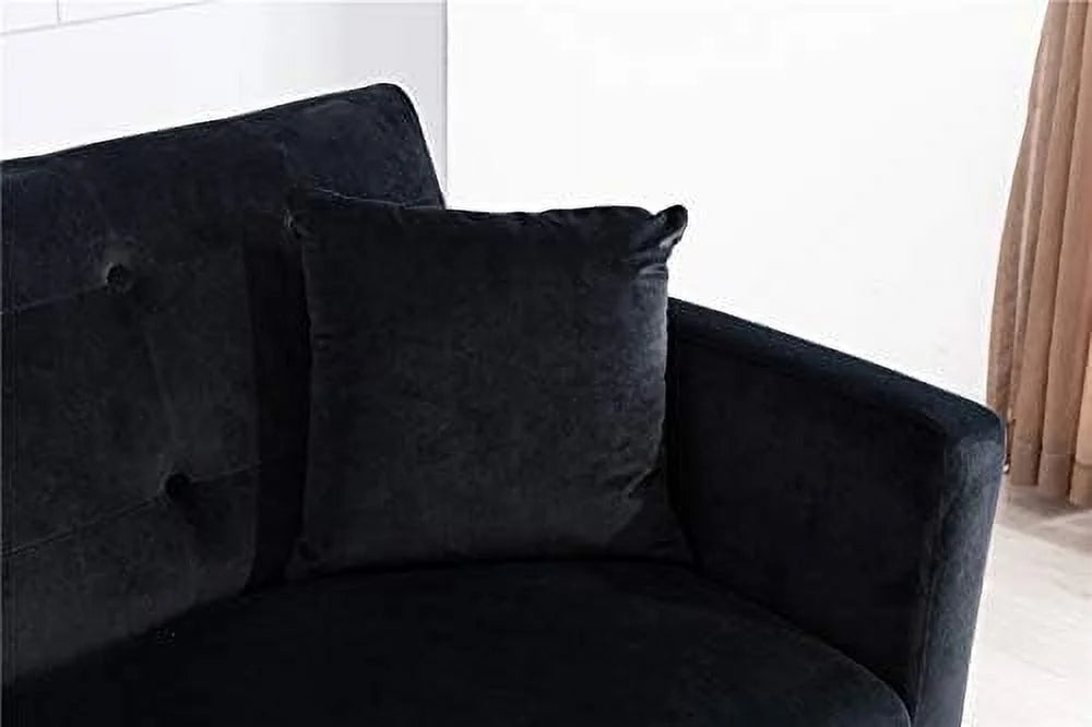 Pink Velvet Convertible Futon Sofa Bed E4246