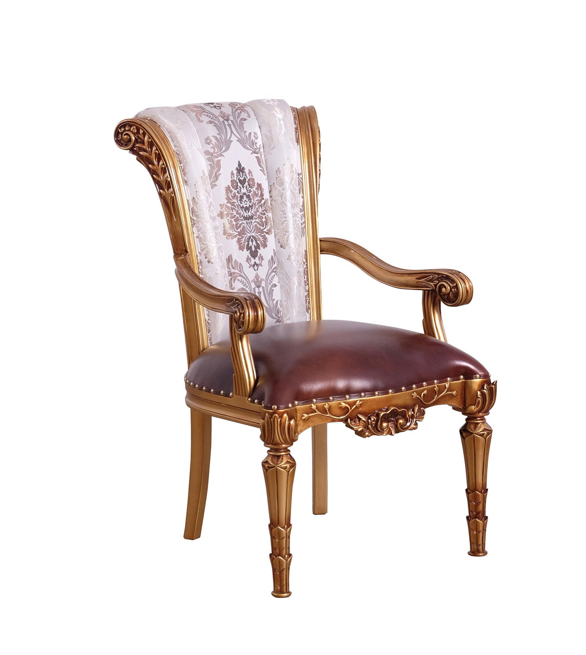 Antique Bronze & Pearl Arm Chair Set 2Pcs S970984